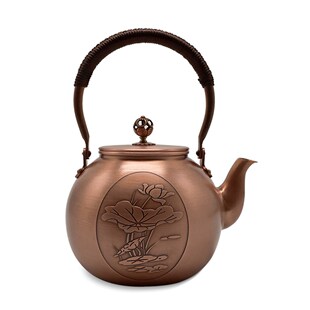 1600ML Antique Pure Copper Teapot Health Boiling Water Pot H
