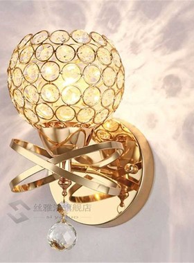 BEIADI Nordic Crystal Wall Lamp Golden Minimalist Mirror Fro