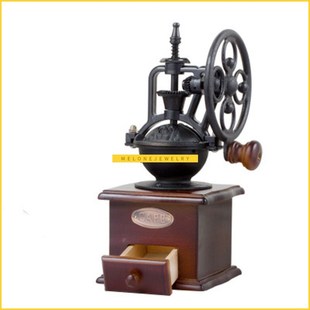 Retro hand-cranked grinder, coffee bean grinder, manual grin