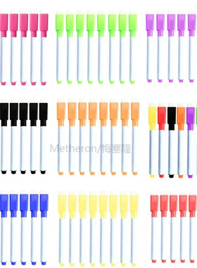 8 Pcs Water Colour Whiteboard Marker Pens White Board Dry Er