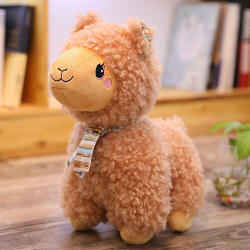 Cartoon Super Cute Simulation Little Sheep Alpaca Hair Doll