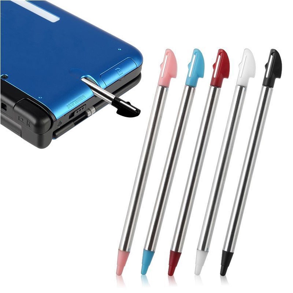 5Pcs Colors Metal Retractable Stylus Touch Pen for Nintend 3