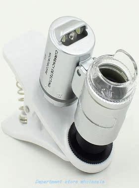1Pcs Universal 3LEDs Clip Mobile Phone Microscope Magnifier
