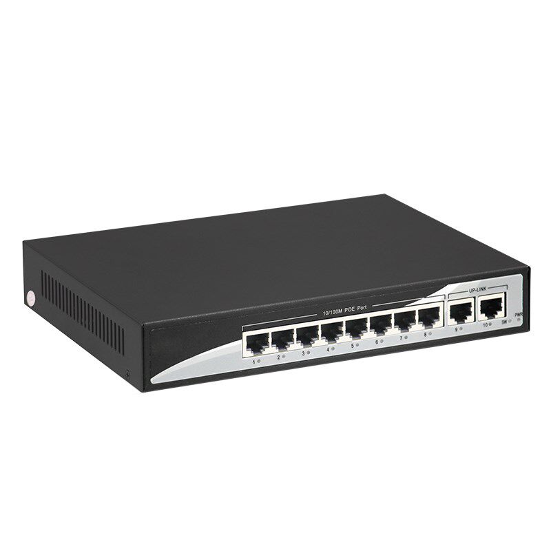 2+8 Ports 100Mbps PoE Switch Injector Power over Ethernet IE