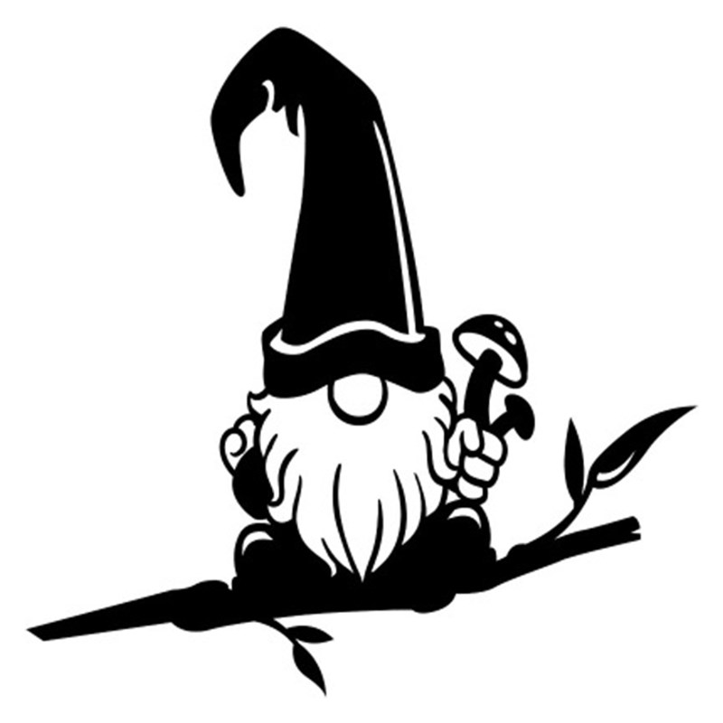 Metal Gnome Elf Silhouette Art Fairy Garden Yard Home Decora