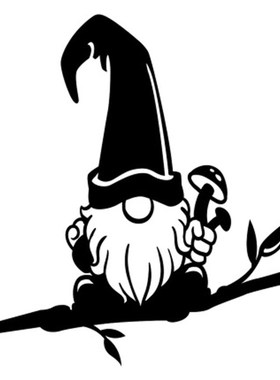 Metal Gnome Elf Silhouette Art Fairy Garden Yard Home Decora