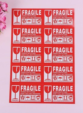 100/240/40pcs 1Pack Fragile Warning Label Sticker 9*5cm/3.5*