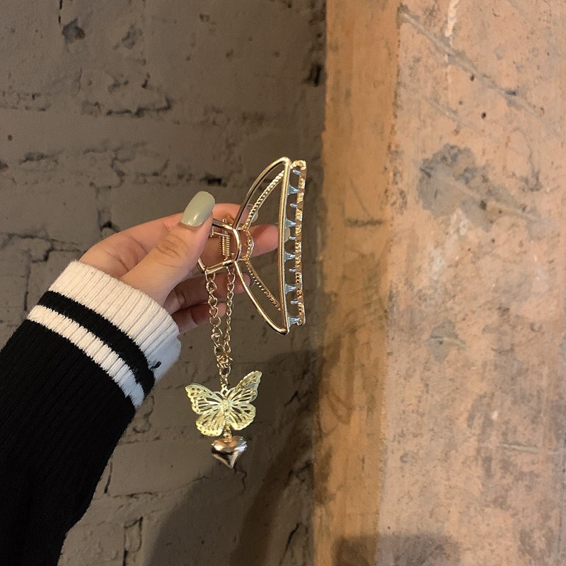 Little love Butterfly Pendant hair grabbing clip tassel hair