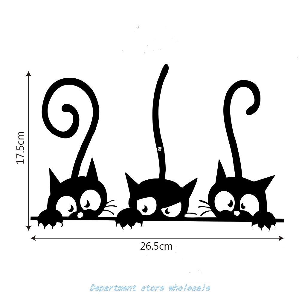 1pC LoVeLy BLaCk Cats WaLL er HoMe DeCoration VinyL Mur