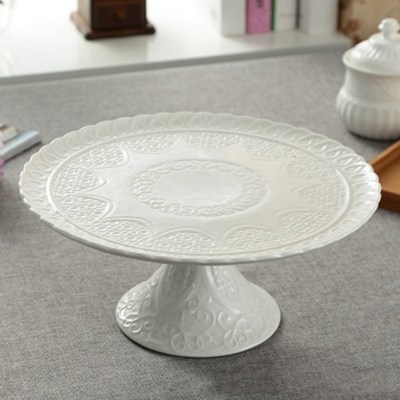 Ceramic Dessert Plate Porcelain Relief Fruit Plate Bread Cak