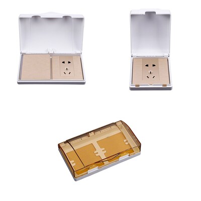 White Double Socket Protector Electric Plug Cover Baby Chil