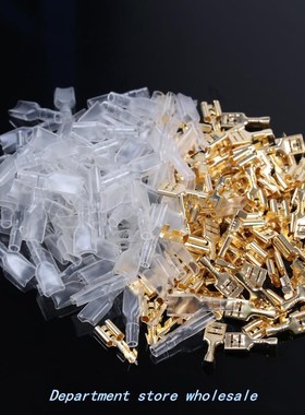 200/100PCs  CrimP ernal ConneCtor 2.8/4.8/6.3mm Gol