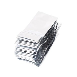 Silver Aluminum Foil Recloeable 7x13cm Mylar Ziplock Pcs