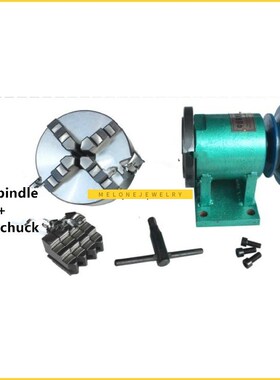 160 Lathe spindle assembly with flange connection plate tran