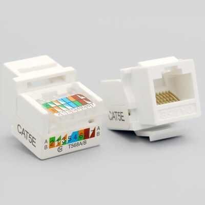 5PCS RJ45 CAT5E CAT6 UTP Tool free Cable Adapter AMP Networ