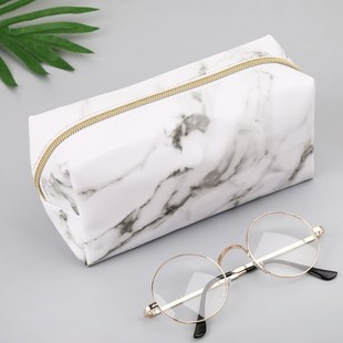 Large Cute Pencil Case Pen Box Zipper Bags Marble Makeup St