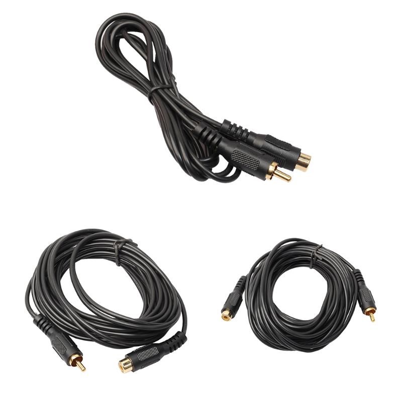 Single Phono  Extension Cable Lead - RCA Male to Female Plug