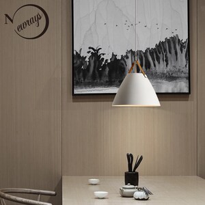 Modern simple black white pendant light E27 LED Nordic loft