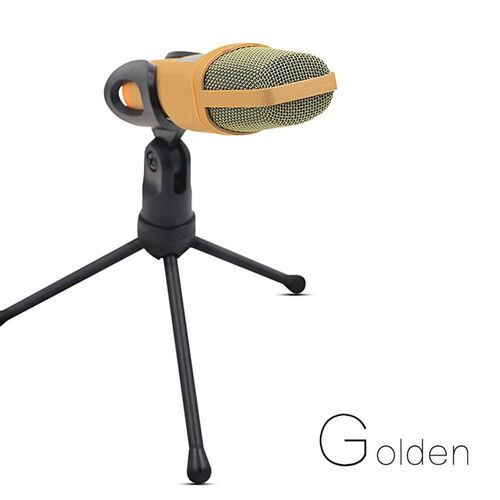 SF-666 3.5mm Condenser Microphone Stereo MIC Desktop Tripod