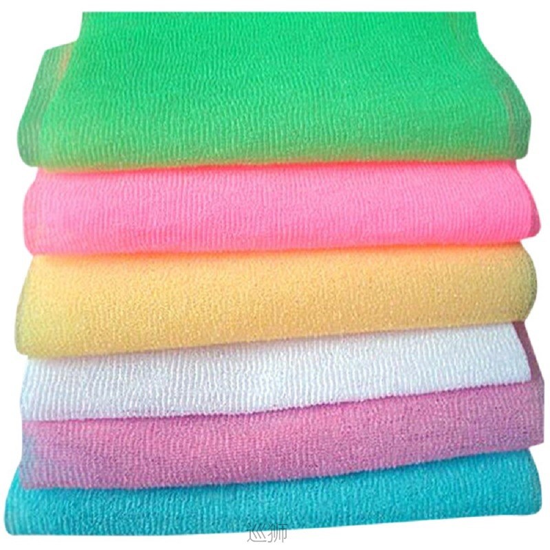 3pcs Nylon Wash Cloth Bath Towel Shower Beauty Body Skin Exf