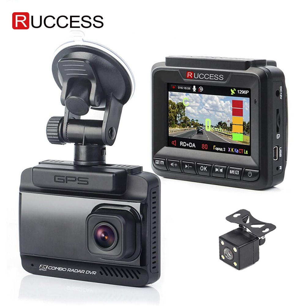 Ruccess 3 in 1 Car Radar Detector DVR Built in GPS Speed An