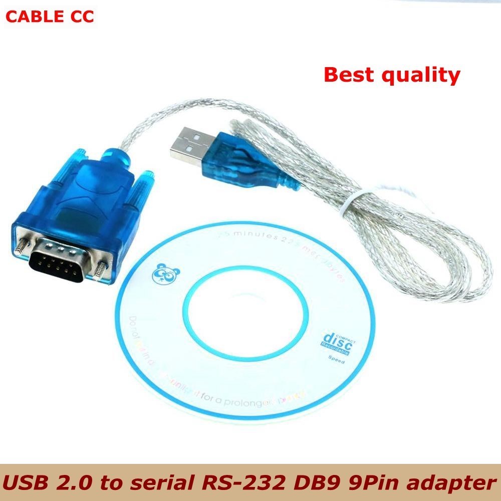 High quality USB 2.0 to serial RS-232 DB9 9Pin adapter conve