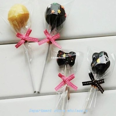 100Pcs Practical Clear Candy Cookie Lollipop Cellophane Bag