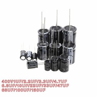 10PCS 400V 1UF/10UF/3.3/4.7/6.8/2.2/22/33/47/68/100UF alumin