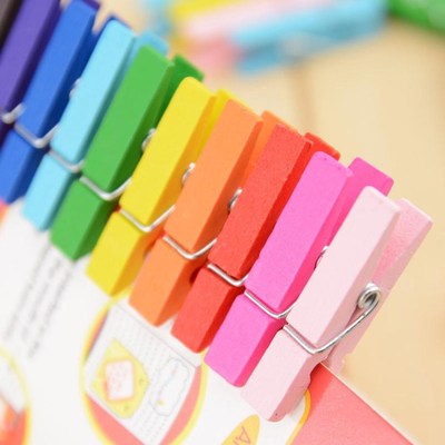 50Pcs/pack Wooden Clothes Pegs  s Mini Pins Clothespin Color