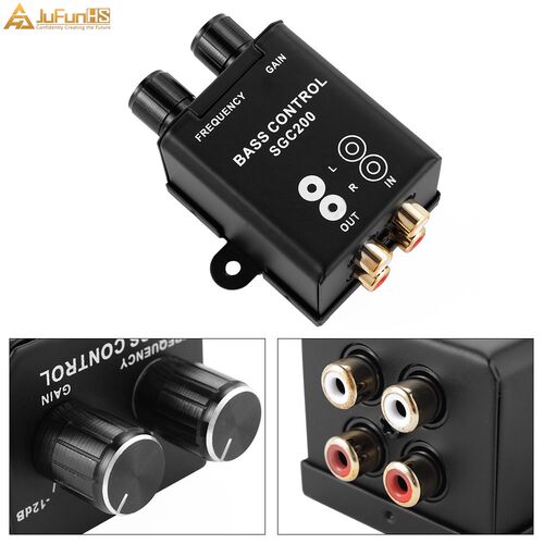 Car Remote Amplifier Bass Controller 2 RCA Gain Adjust Level
