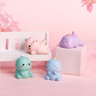 Cute Cartoon Dinosaur Resin Ornaments Animal Statues Sculptu