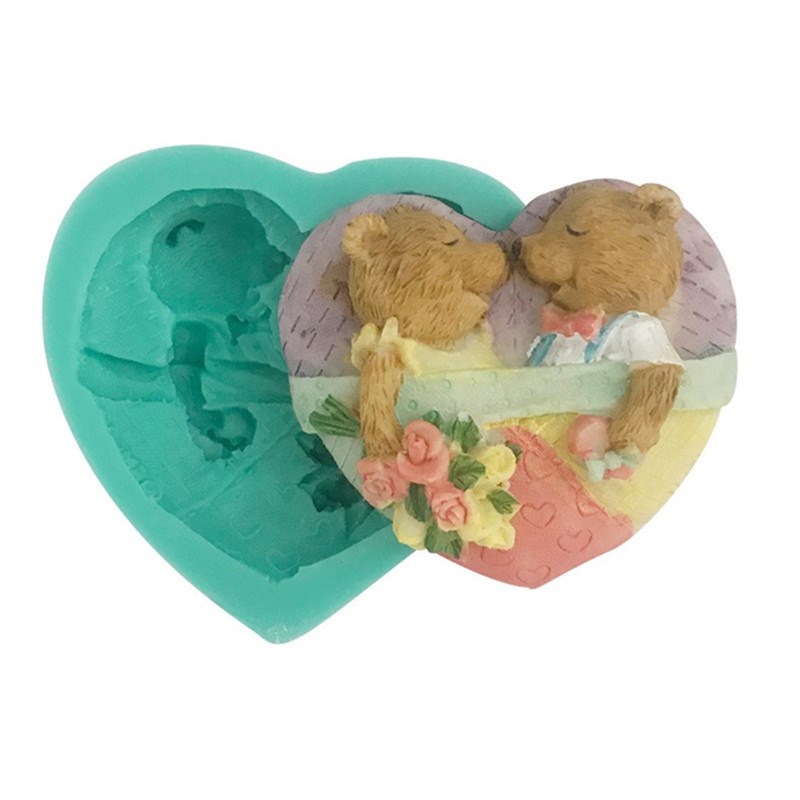 3D Baby Bear Silicone Mold Chocolate Cookie Biscuit Baking M