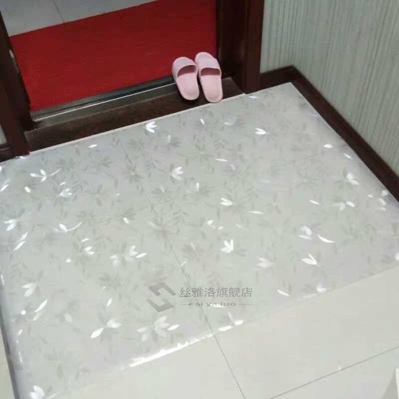 Soft Glass Transparent wood floor protection mat rug PVC com