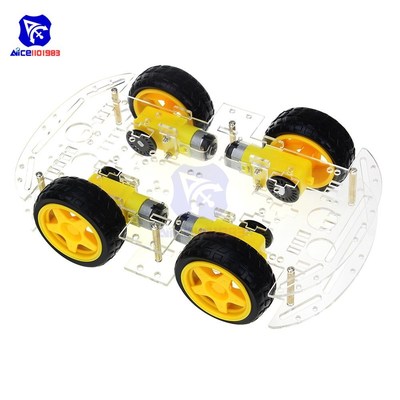 4WD Robot Smart Car Chassis Kits with Speed Encoder for Ardu