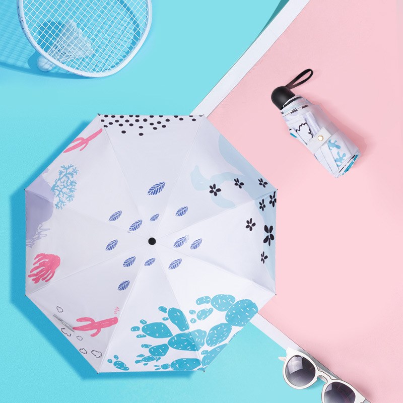 Mini Half off kou dai san Sun-resistant Parasol Vinyl Fresh