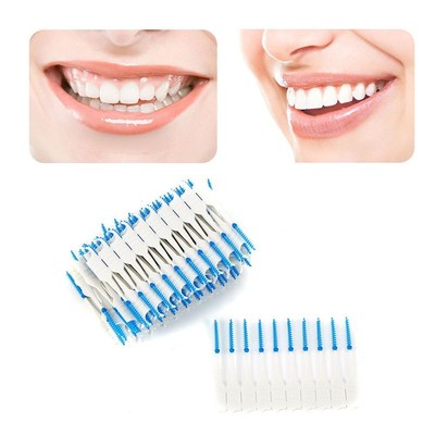 40/120 PCS 3 in 1 Reusable Interdental Brush Double head To