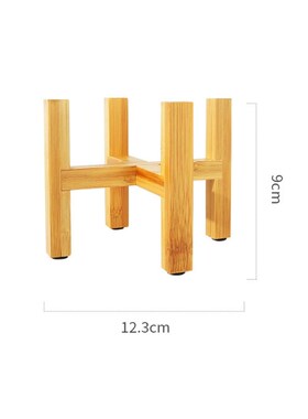 Flower Pot Stand Standing Balcony Bamboo Wood Bonsai Holder