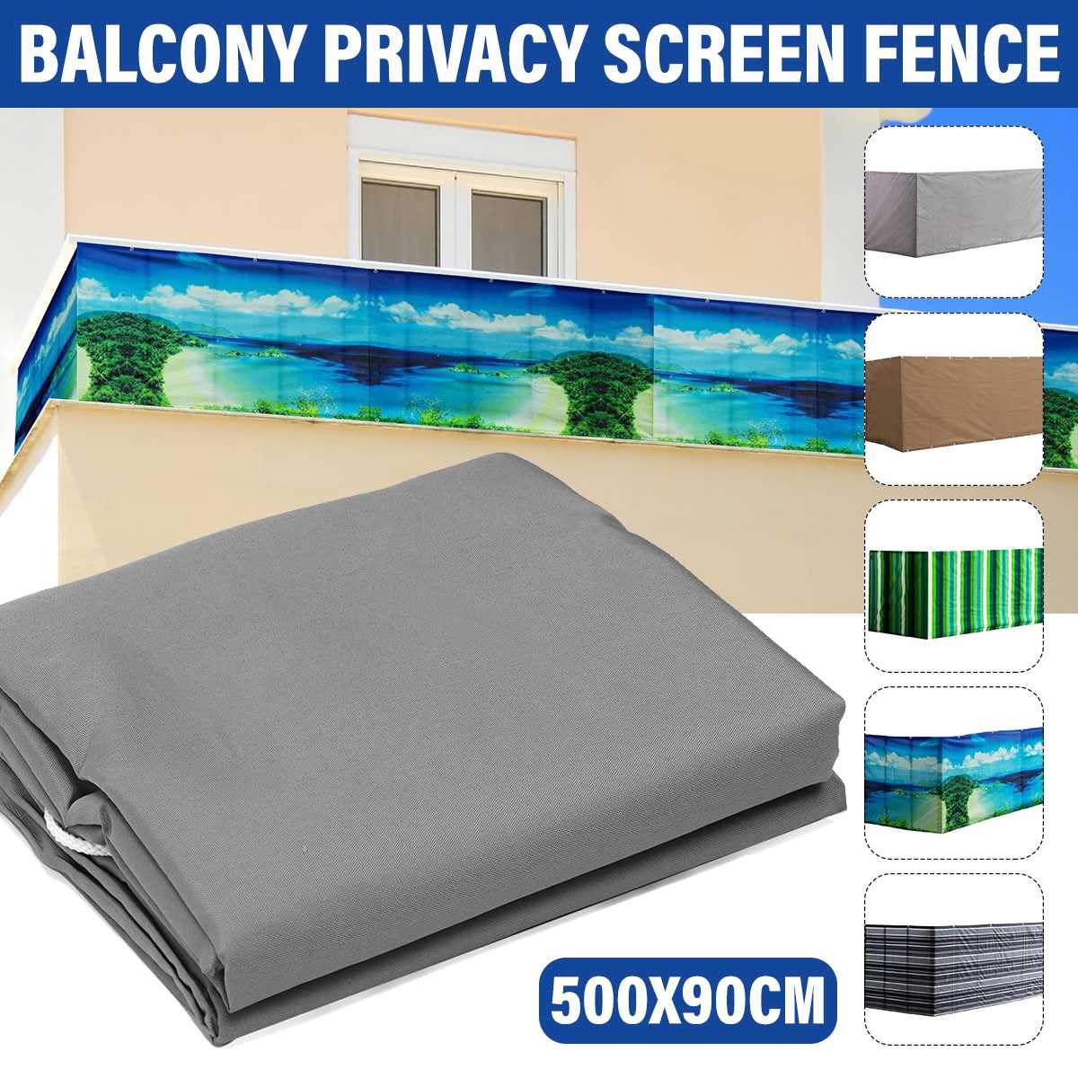 500x90cm Deck Balcony Privacy Screen Sunshade Net Canopy Cov