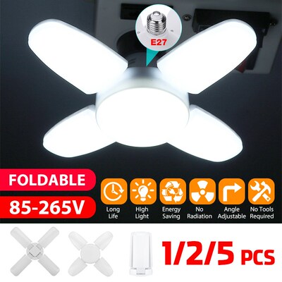 LED Mini  Fan Garage Lights E27 Bulb 6500K 85-265V 2835 Led