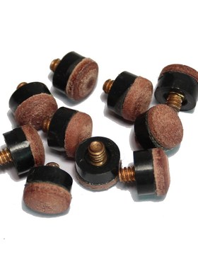 10PCS Packed Brown Color Screw on Tips for Billiard Pool Cue