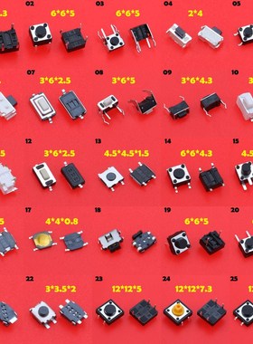 Cltgxdd 25models Micro Push Button Tactile Tact Switch Rese