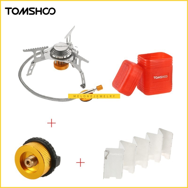 OMSHOO Outdoor Camping Stove Kit ltralight Mini Foldable Bac