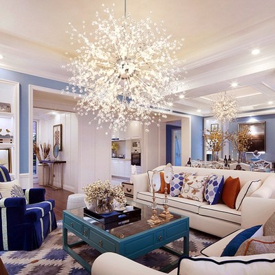 Modern dandelion led chandelier home decor nordic industria