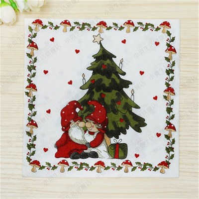 Christmas Party Decoration Disposable Napkins Home Decoratio