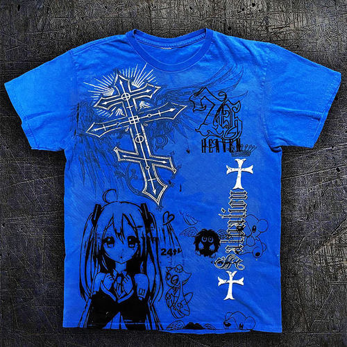 荒诞小镇 Death Note弥海砂Misa Amane kawaii blue y2kpunkT恤