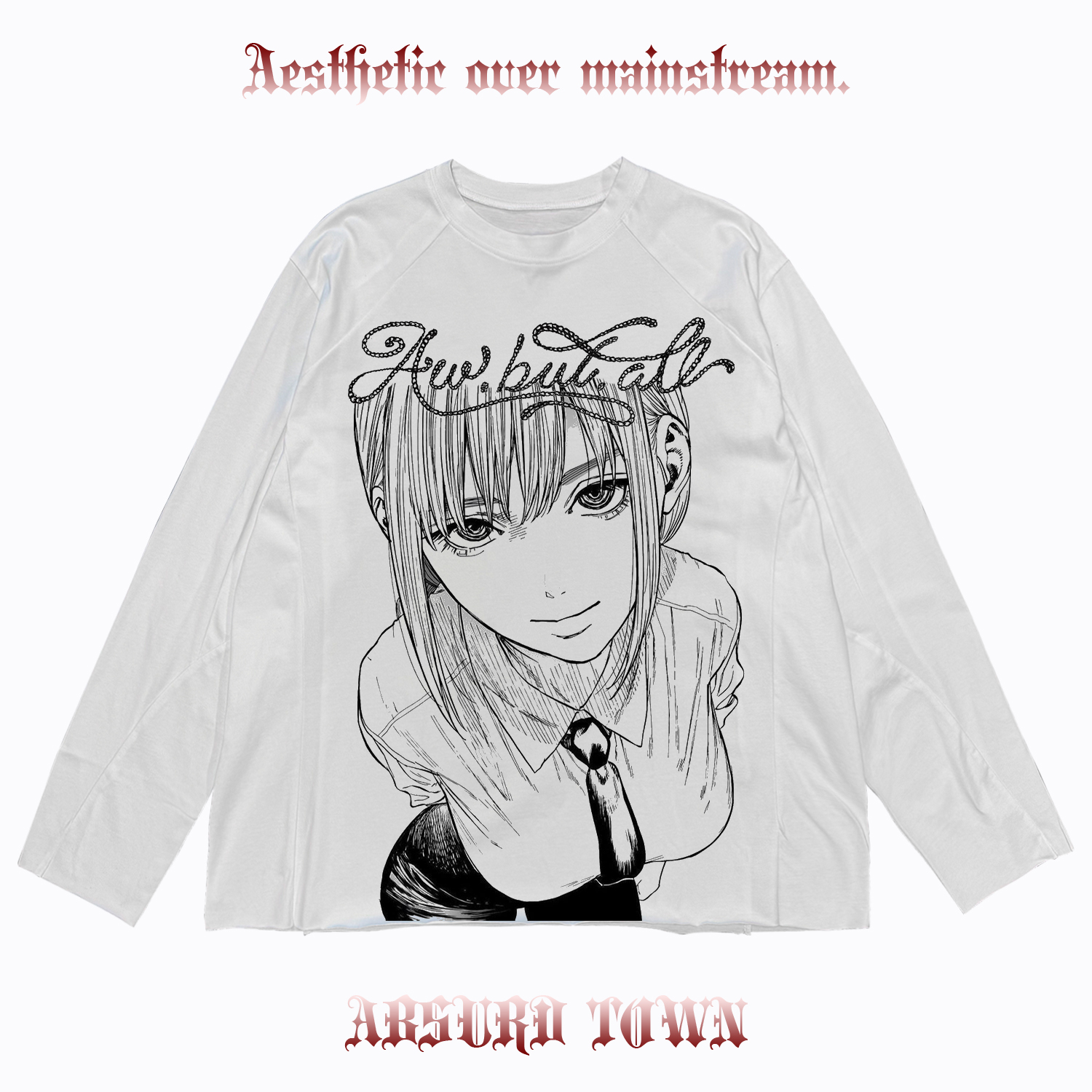 AT荒诞小镇 Makima玛奇玛链锯人二次元亚文化ins潮流机能风长袖