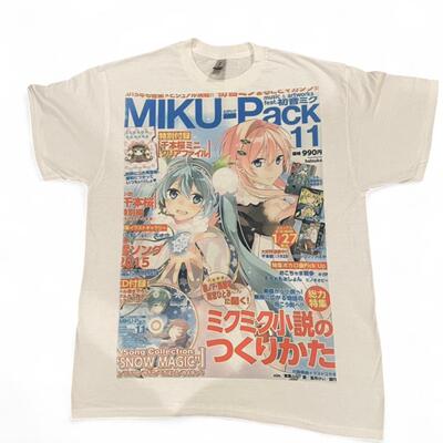 荒诞小镇 MIKU-PACK动漫风短袖T恤男女vintage复古印花宽松情侣