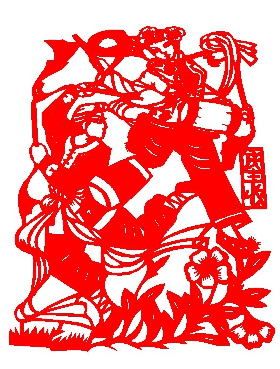 新空不干胶陕西民俗剪纸t窗花陕北风情剪纸贴纸陕西风情陕北民俗