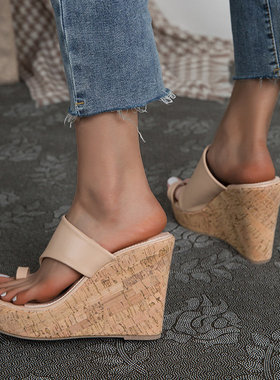 坡跟套趾罗马凉鞋women fashion wedge heels sandals for shoes
