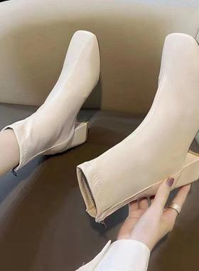 Shoes Women Boots Autumn for Winter Casual white Ladies